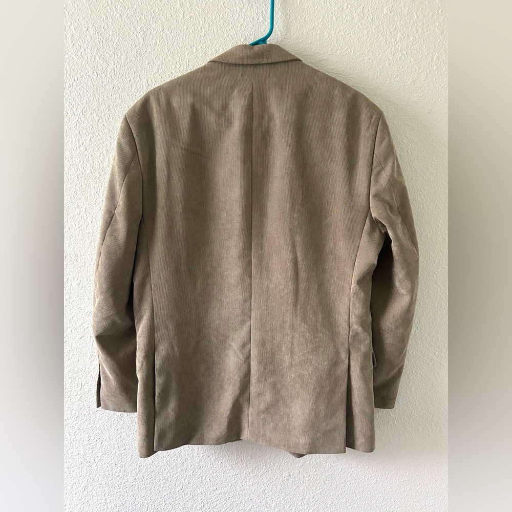 Pronto Uomo Tan Textured Blazer Sport Coat Mens Classic Button Front Jacket - Picture 7 of 10
